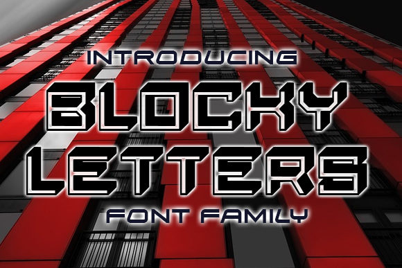 Blocky Letters: A Modern Display Font for Digital Creativity