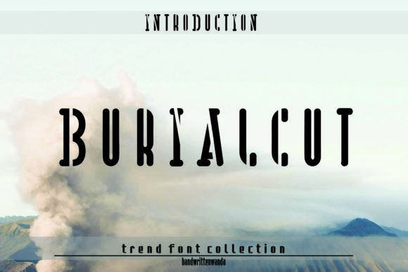 Buriacut: A Casual Display Font for Creative Makers