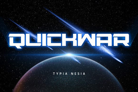 Quickwar: A Bold Display Font for Editorial Projects